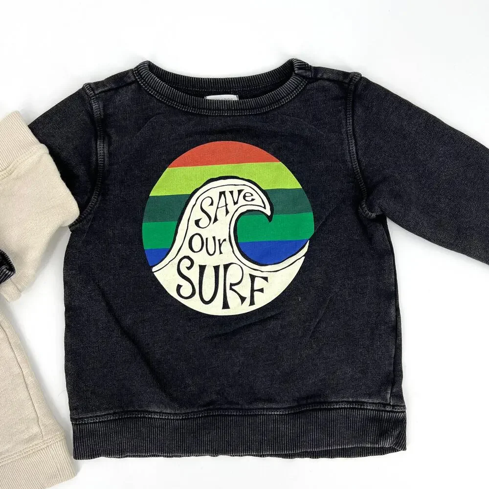 Gymboree Size 2T Lot of Two Sweatshirts Rainbow Surf Pride